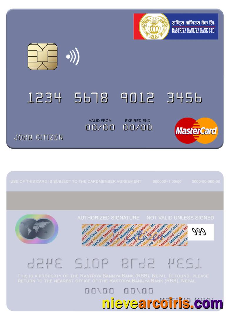 Nepal Rastriya Banijya Bank (RBB) mastercard